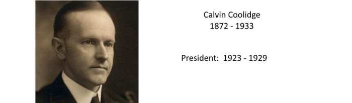 Calvin coolidge most important lesson