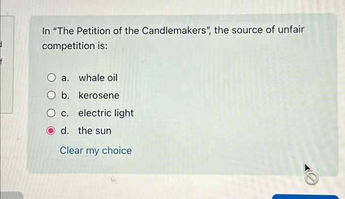 The petition of the candlemakers