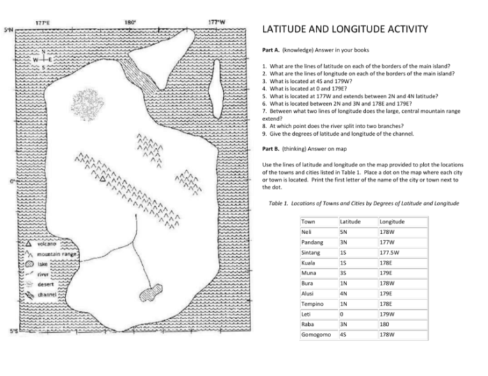 Geography skills 2 recognizing latitude and longitude answer key