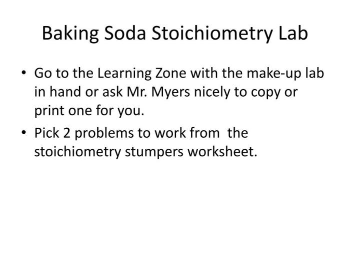 Post-lab module 4: baking soda stoichiometry