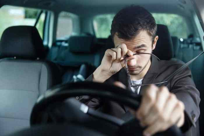 Negative thoughts that occur while driving often surface